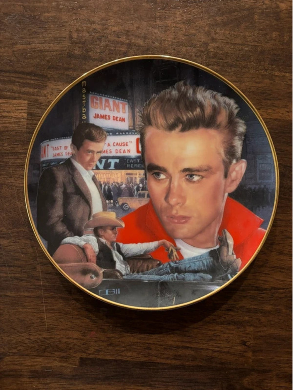 Vintage James Dean Hamilton Collection Collector Plate Thomas Blackshear #0017A